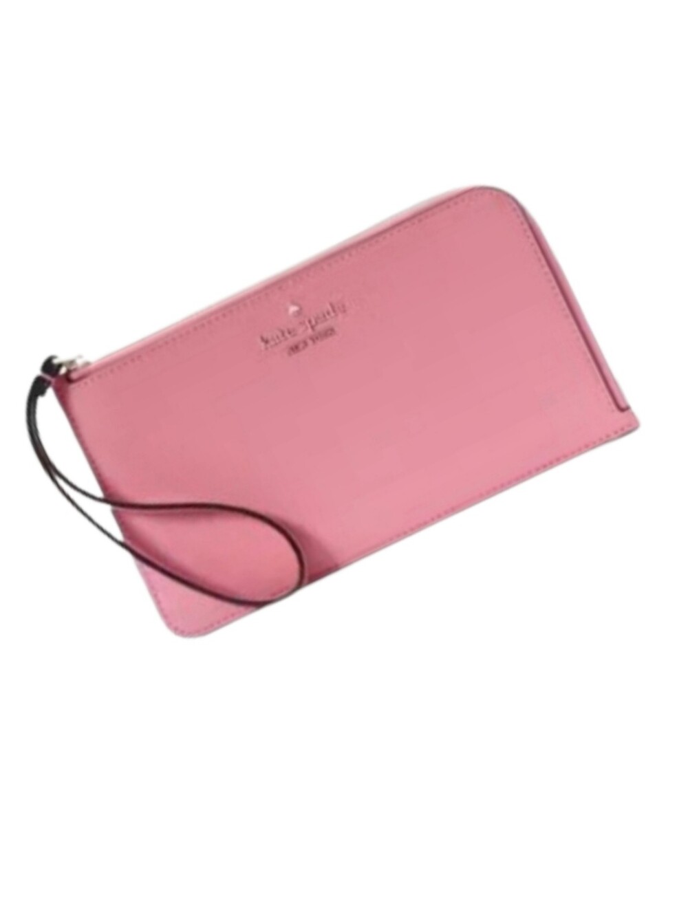 > Kate Spade New York pink textured leather outer pocket wristlet